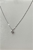 Collana Floriddia Gioielli Donna in Oro bianco Diamante 0.08 Ct 57345 COLLANA PUNTO LUCE IN BRILLANTE - 57345 COLLANA PUNTO LUCE IN BRILLANTE